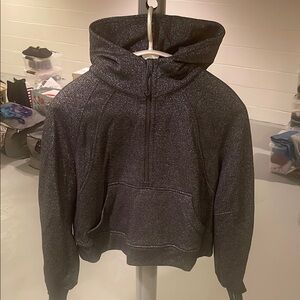 Lululemon women’s scuba oversized half zip sweatshirt sparkle black M/L